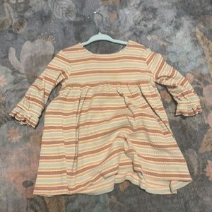 Kate Quinn striped ribbon dress in organic cotton